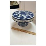Blue & White Cake or Pie Plate