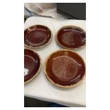 Hull Pottery Brown Drip Dinner Plates