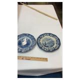 Pretty Staffordshire England Blue Transferware