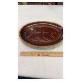 Hull Pottery Brown Drip Meat Platter