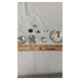 Group of Glass Crystal Paperweights & More