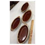 Hull Pottery Brown Drip Au Gratin Casserole Dish