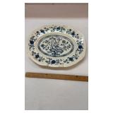 Keningston Ironstone England Blue Onion Platter