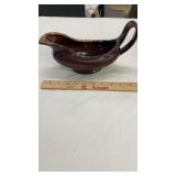 Hull Pottery Brown Drip Gravy Boat