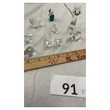 9 Swarovski Animal Figurines