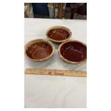 Hull Pottery Brown Drip Soup Bowls