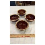 Hull Pottery Brown Drip Soup Bowls