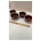 Hull Pottery Brown Drip Soup Bowls