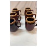 Hull Pottery Brown Drip Mugs