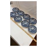 8 Churchill England Blue Willow Bowls