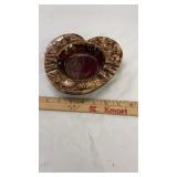 Hull Pottery Brown Drip Ashtray