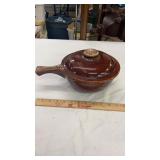 Hull Pottery Brown Drip Casserole with Lid