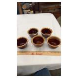 Hull Pottery Brown Dip Custard or Sauce Cups
