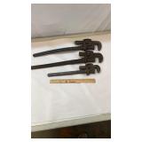 Vintage USA Made Pipe Wrenches