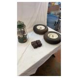 Pneumatic Tires,  Lantern & Leather Ammo Pouch
