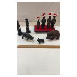 Wood Carved Men & Animals