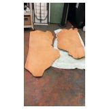 2 large Pieces of Leather for Crafts Guns Knives