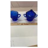 Cobalt Blue Creamer & Sugar