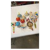 Group of Vintage Tin Noise Maker Toys Halloween