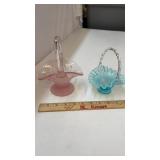 Pair of Glass Baskets    ??Fenton???