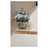 Blue Danube Onion Floral Pedestal Wedding Bowl