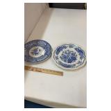 2 Spode Blue Room Collection Floral Plates
