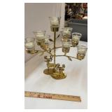 Brass Reindeer Candelabra Candle Stand