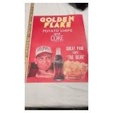 Reproduction Bear Bryant Golden Flake Poster