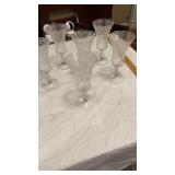 6 Etched Fostoria Tumblers Wine Glasses