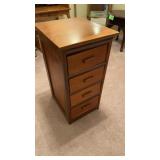Wooden Sewing Cabinet with Contents