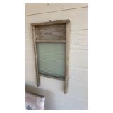 Vintage Glass Clothes Washing Rub Board
