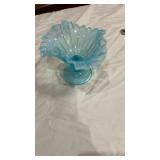 Opalescent Art Glass Compote