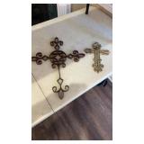 Pair of Metal Crosses