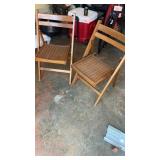 Pair of Wood Folding Chairs