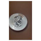 1 1/4 Ounce .9999 Fine Silver $8 Canadian Coin