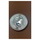 1 1/4 Ounce .9999 Fine Silver $8 Canadian Coin