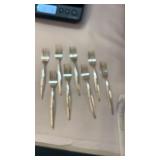 8 Gorham Sterling Silver Stardust Atomic MCM Forks