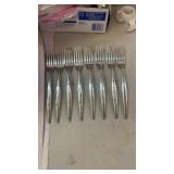 8 Gorham Sterling Silver Stardust Atomic Forks
