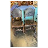 19th Century Spanish Pressed Leather Chairs
