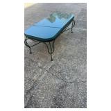 Wicker & Metal Outdoor Coffee Table
