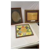 Framed Print & Chinese Checkers Board