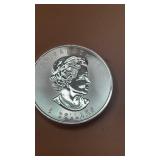 1 1/4 Ounce .9999 Fine Silver $8 Canadian Coin