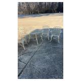 Metal Outdoor Table & 4 Chairs