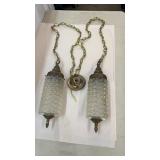 Mid Century Hanging Swag Lamps Hollywood Regency