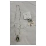Sterling Silver .925 Necklace & Earrings