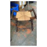 Vintage Stool with Cane Seat