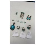 Sterling Silver Turquoise Look