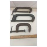 3 Heavy Duty C Clamps for Shop Woodworking