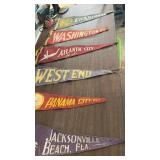 6 Vintage Felt Souvenir Pennants