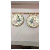 Chalkware Plaster 3D Victorian Plaques